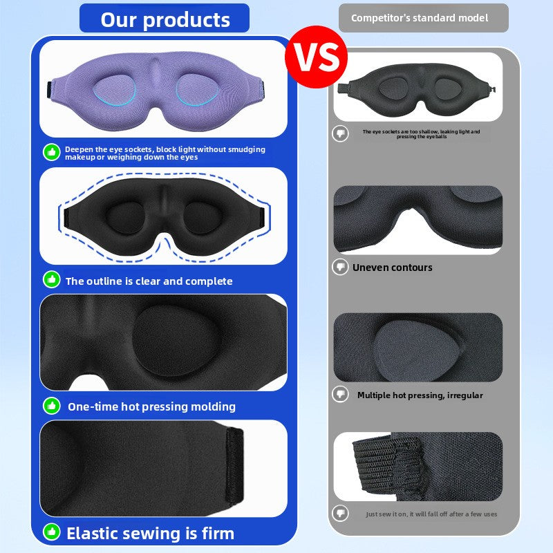 3d three-dimensional high-density eye mask