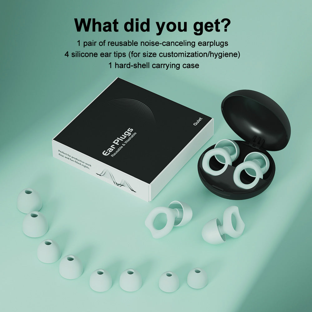 Silicone Soundproof Earplugs for Sleep and Swimming